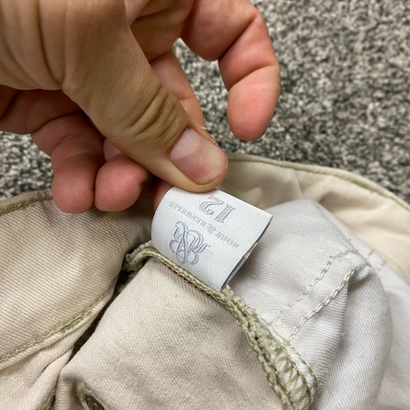 Rock & Republic Shorts Women's 12 White Frayed Hem Denim BONNAROO Stretch Casual - Picture 9 of 16